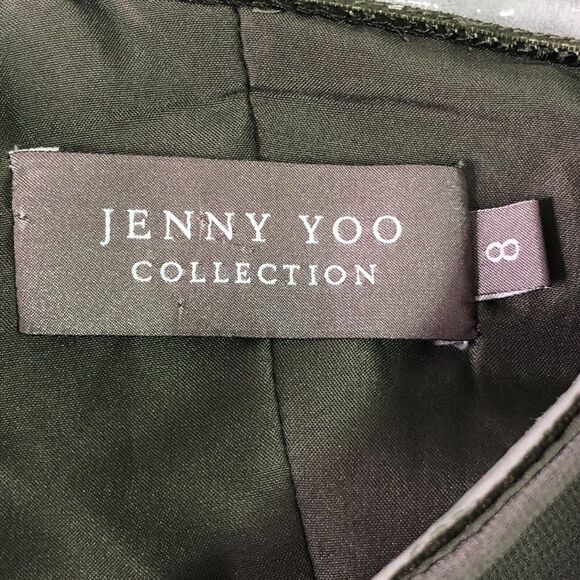 Jenny Yoo Size 2 Bridesmaid Dress Formal Prom Gown Mineral Gray Greenish Organza - Picture 7 of 10